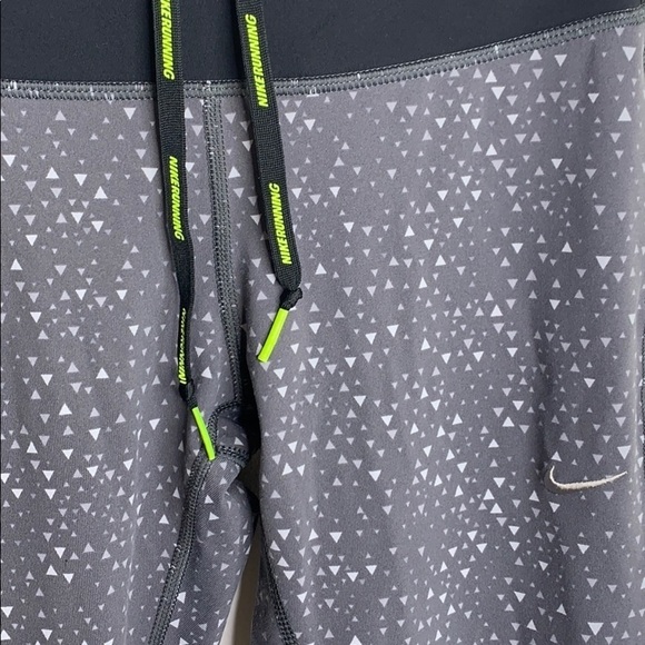 Nike Running Dri-Fit Triangle Print Leggings grey stone small women’s pants - Picture 7 of 8